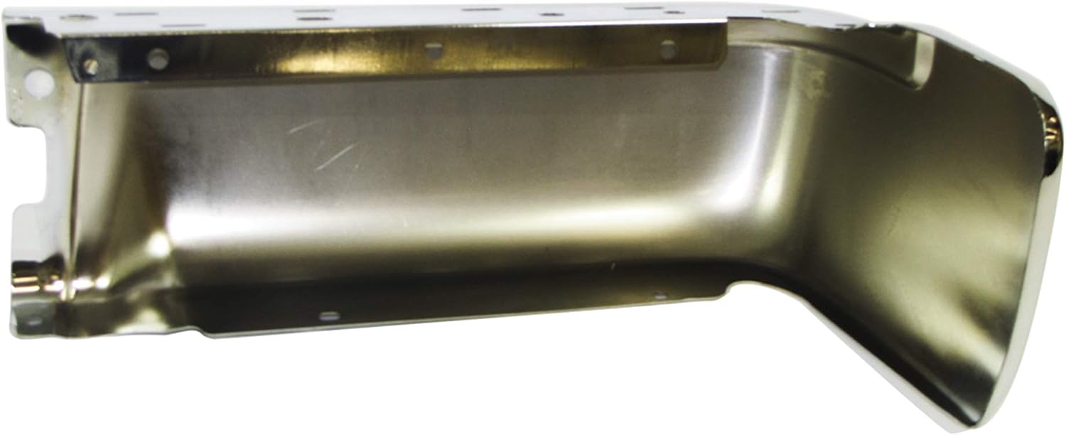 Rear Bumper End Cap Chrome Steel Without Sensors Holes Right Passenger Side Direct Replacement Compatible With 2009-2014 Ford F-150 FO1102374 9L3Z17906A