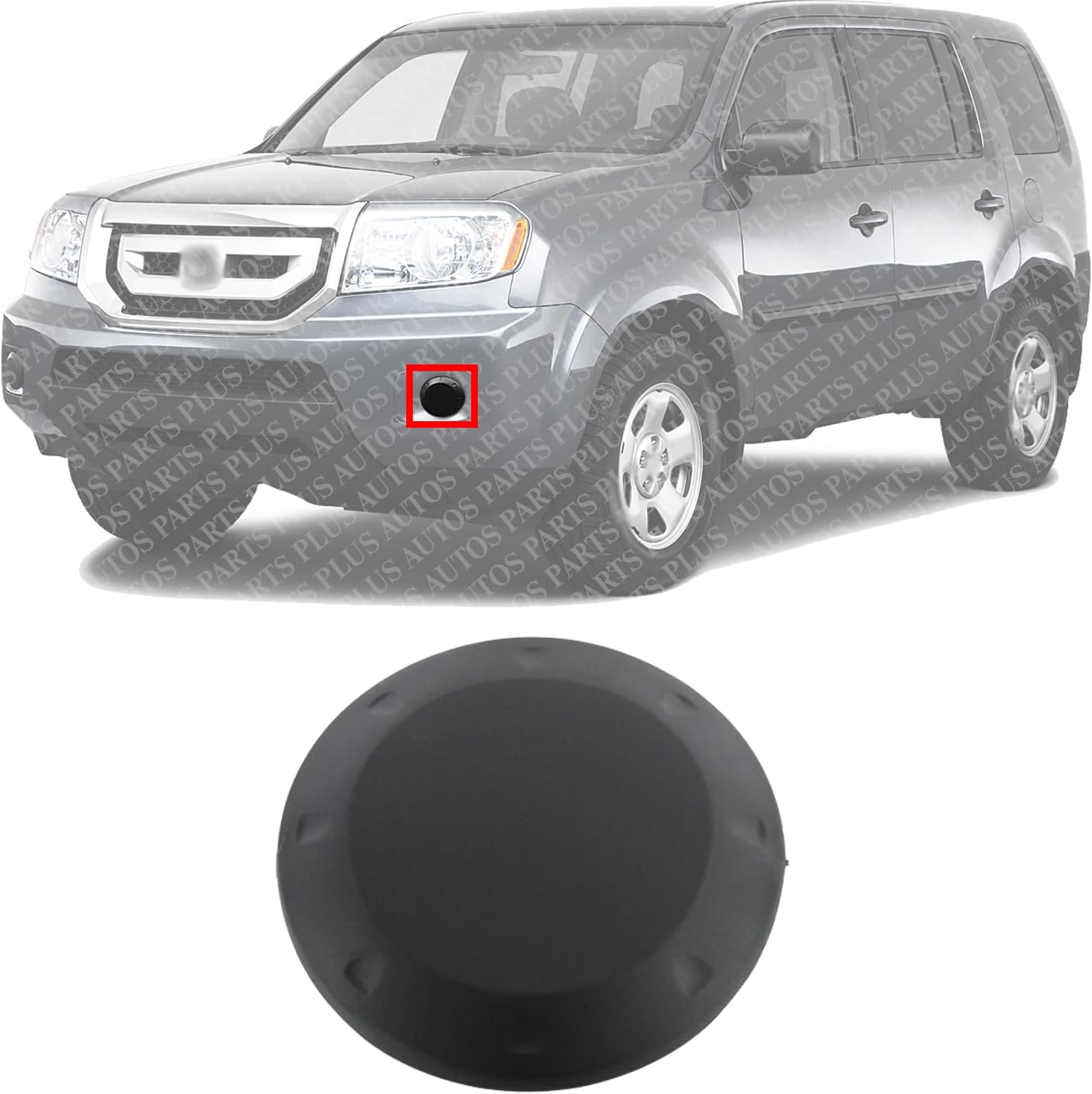 Front Fog Light Cover Primed Left Driver Side Direct Replacement Compatible With 2009-2011 Honda Pilot HO1038102 71117SZAA00ZA