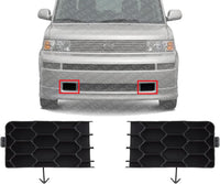 Set Of 2 Front Bumper Outer Grille Textured Plastic Left Driver & Right Passenger Side Direct Replacement Compatible With 2004-2006 Scion xB SC1027100 SC1026100 5213352051 5213452051