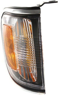 Front Corner Lights Assembly With Chrome Trim Left Driver Side Direct Replacement Compatible With 2001-2004 Toyota Tacoma TO2520161 8162004080