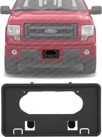 Front License Plate Bracket Primed Plastic Direct Replacement Compatible with 2009-2014 Ford F-150 FO1068134 9L3Z17A385A