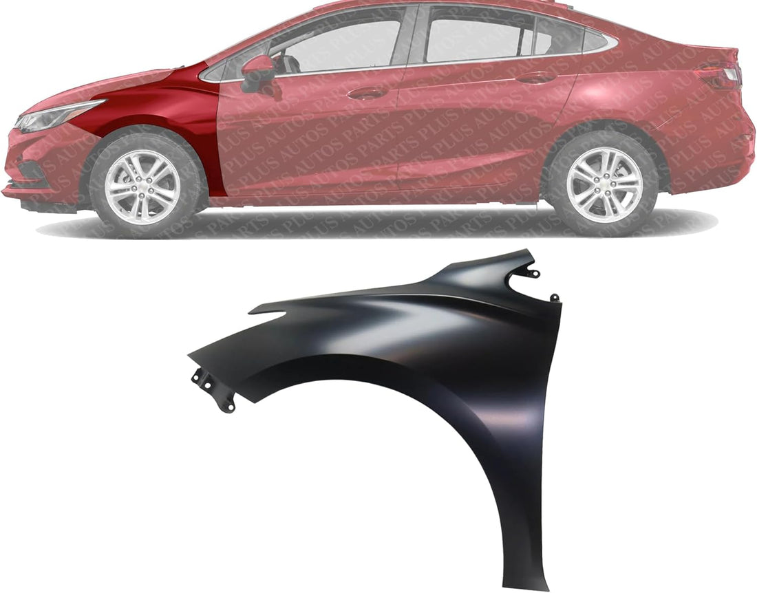 Front Fender Primed Steel Left Driver Side Direct Replacement Compatible With 2016-2019 Chevrolet Cruze GM1240396 84123270