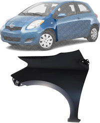 Front Fender Primed Steel Left Driver Side Direct Replacement Compatible with 2007-2012 Toyota Yaris TO1240212 5380252080