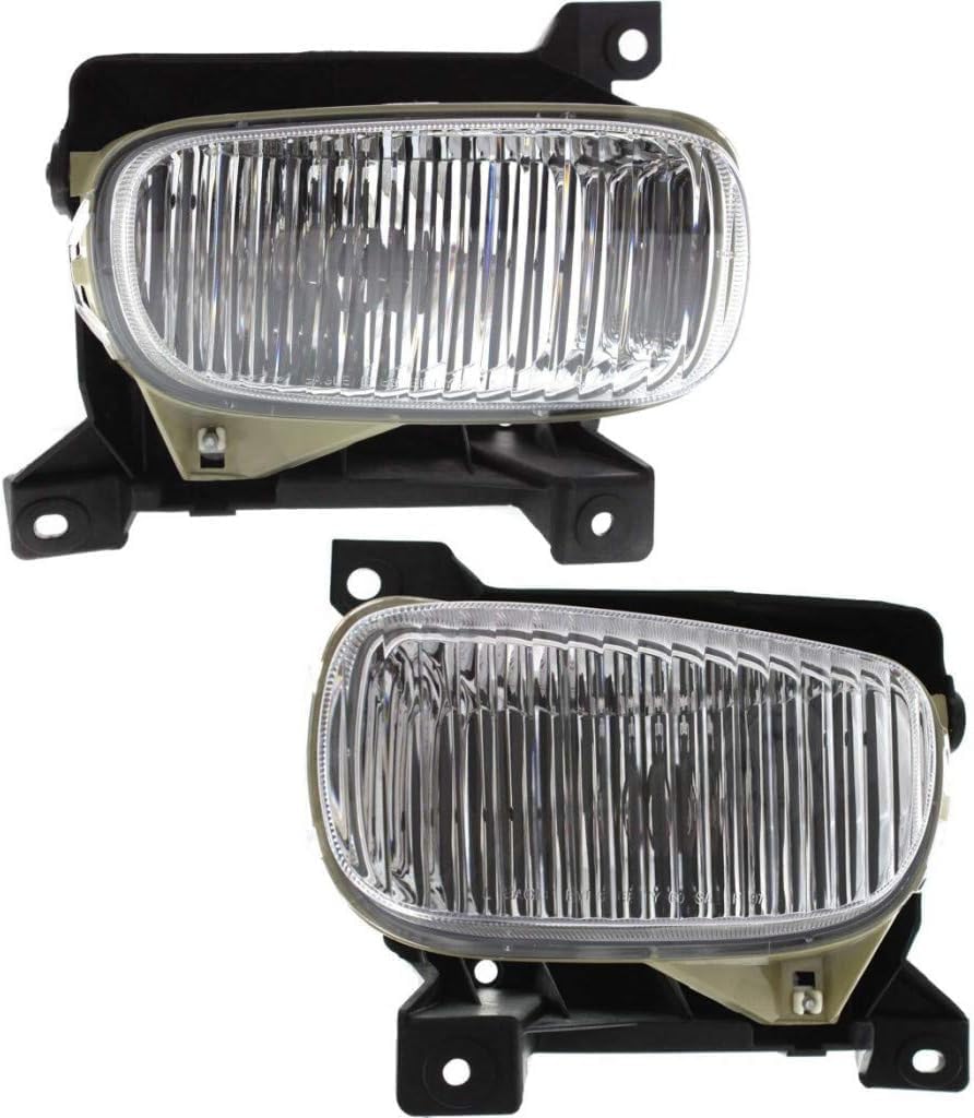 Front Bumper Upper Cover Textured + Fog Lamp Assembly Right Passenger & Left Driver Side Direct Replacement Compatible With 2000-2006 Toyota Tundra TO1000198 TO2592102 TO2593102