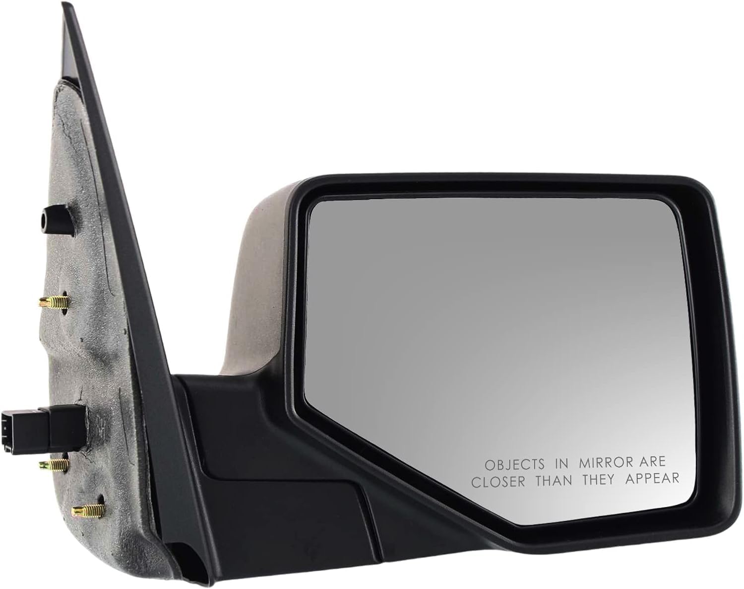 Front Power Mirror Manual Folding Non-Heated Primed With Chrome 2 Caps Right Passenger Side Direct Replacement Compatible With 2006-2010 Ford Explorer FO1321279 FO1321417