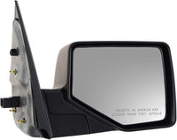 Front Power Mirror Manual Folding Non-Heated Primed With Chrome 2 Caps Right Passenger Side Direct Replacement Compatible With 2006-2010 Ford Explorer FO1321279 FO1321417