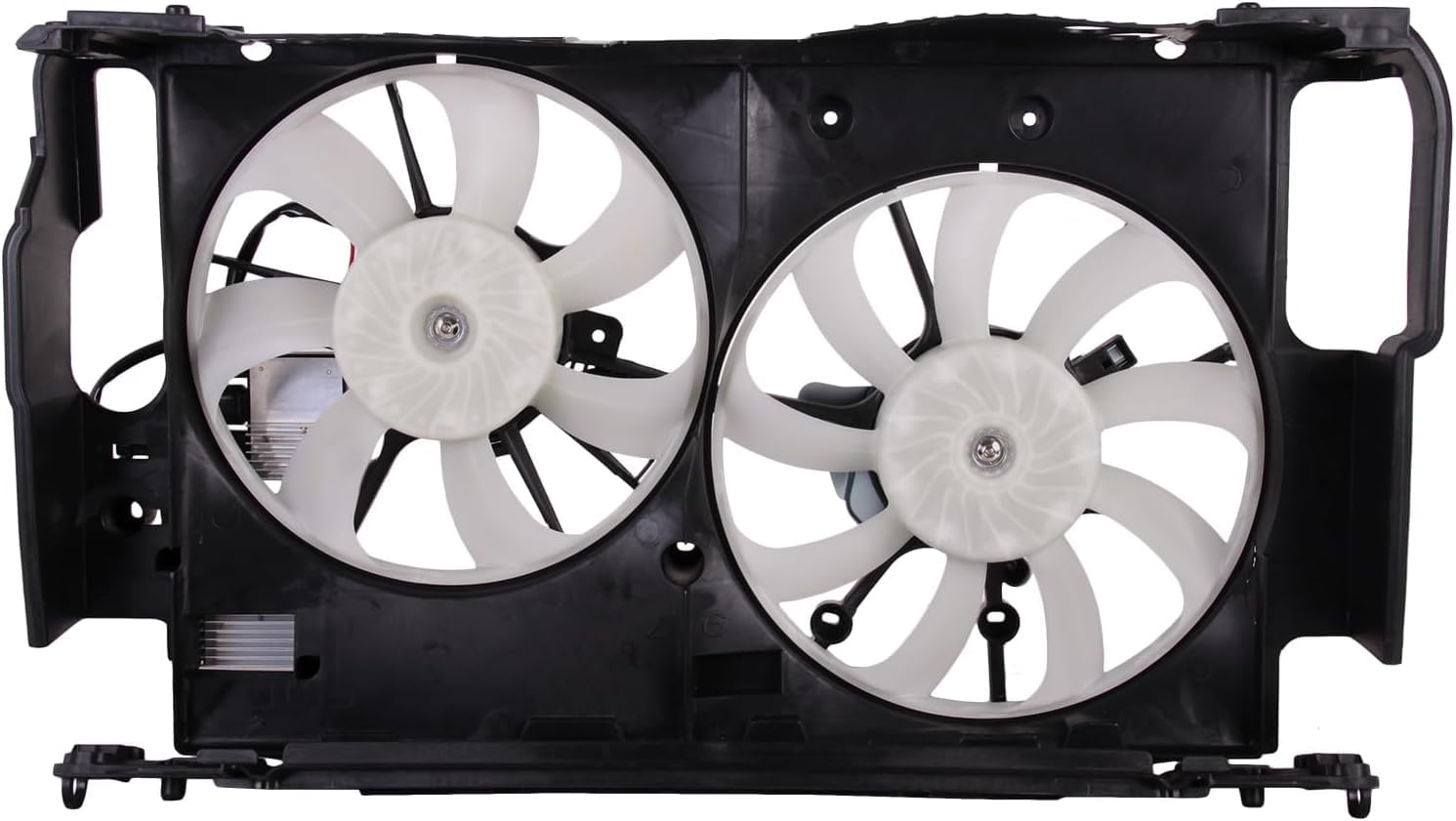 Front Radiator Dual Cooling Fan Assembly Plastic Direct Replacement Compatible with 2015-2017 Lexus NX200t / 2018-2021 NX300 LX3115147 1671136210-PFM