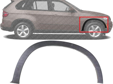 Front Wheel Opening Molding Right Passenger Side Direct Replacement Compatible with 2007-2013 BMW X5 BM1291100 51777158428