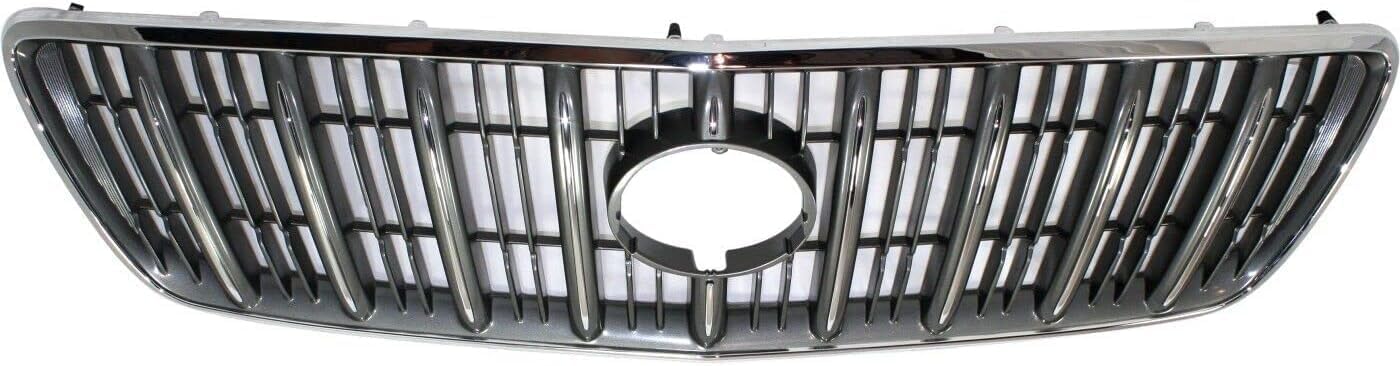 Front Grille Gray Shell and Insert Direct Replacement Compatible With 2000-2003 Lexus RX300 LX1200109 5311148020