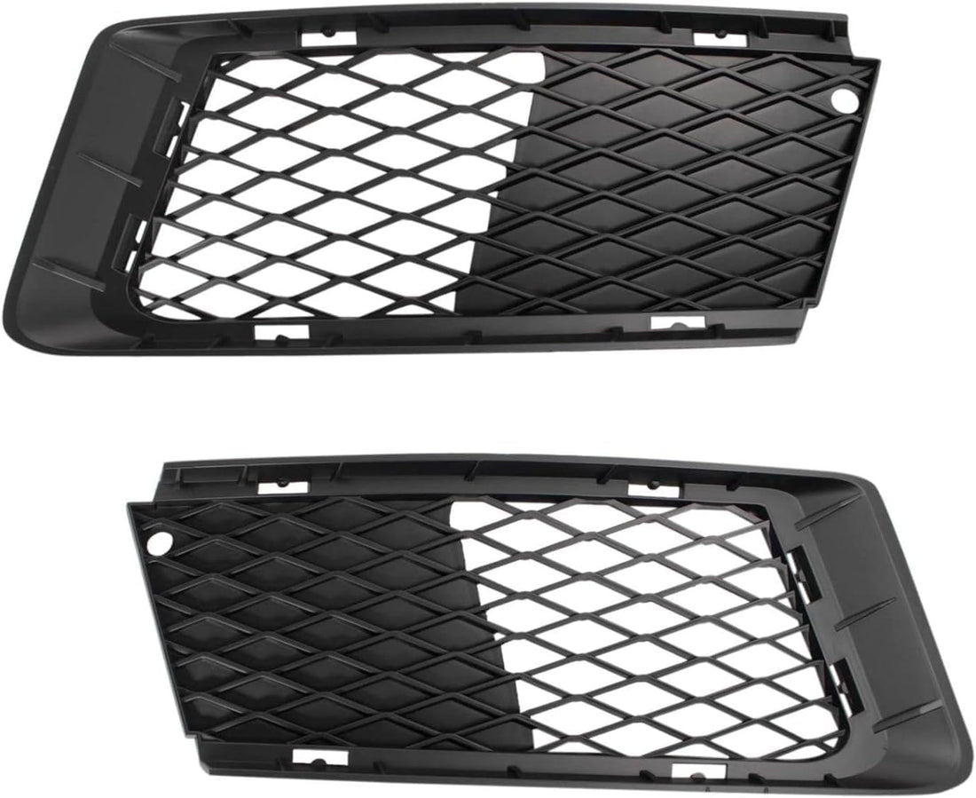 Set Of 2 Front Fog Lamp Outer Cover Primed Left Driver & Right Passenger Side Direct Replacement Compatible With 2007-2010 BMW 3-Series BM1036122 BM1036121 51117154719 51117154720