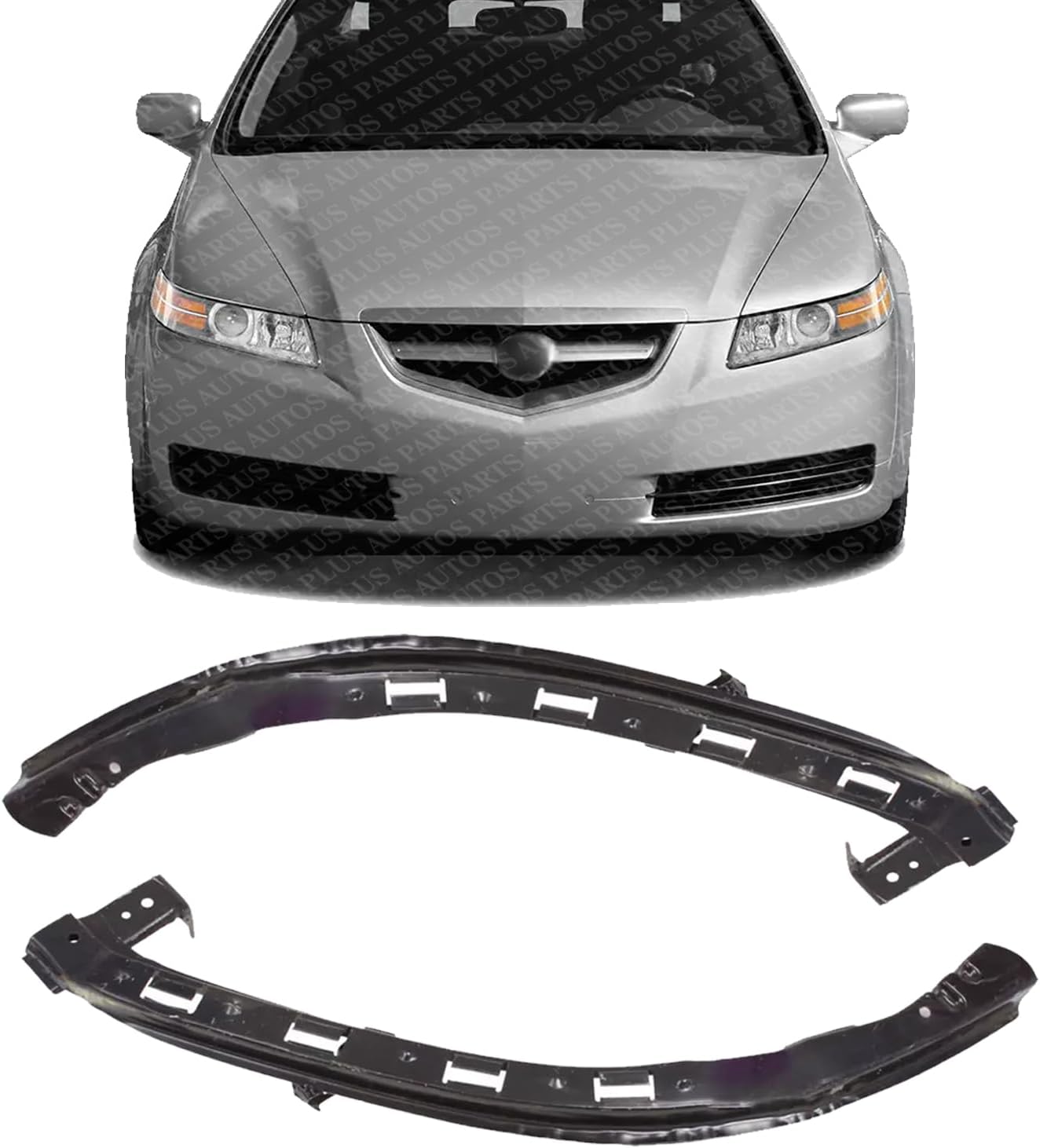 Set Of 2 Front Bumper Stay Cover Support Right Passenger & Left Driver Side Direct Replacement Compatible With 2004-2008 Acura TL AC1027101 AC1026101 71140SEPA00ZZ 71190SEPA00ZZ