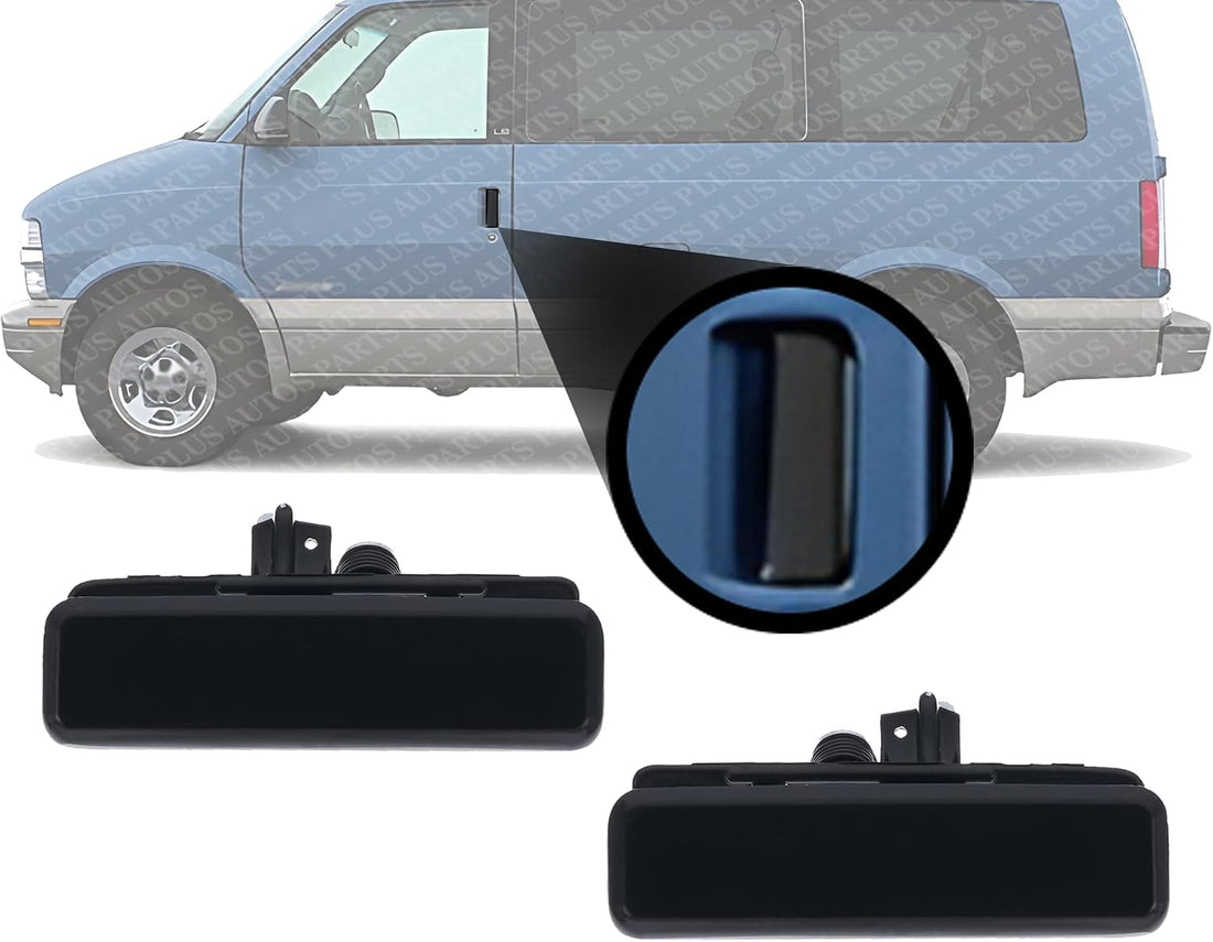 Set of 2 Front Exterior Door Handle Outside Primed Left Driver & Right Passenger Side Direct Replacement Compatible with 1985-2005 Chevrolet Astro GMC Safari / 1990-1996 Trans Sport