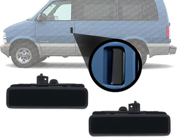 Set of 2 Front Exterior Door Handle Outside Primed Left Driver & Right Passenger Side Direct Replacement Compatible with 1985-2005 Chevrolet Astro GMC Safari / 1990-1996 Trans Sport
