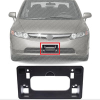 AUTOS PARTS PLUS Front License Plate Bracket Textured Direct Replacement Compatible with 2006-2008 Honda Civic HO1068110 71145SNAA00