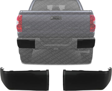 Set Of 2 Rear End Cap Textured Plastic Left Driver & Right Passenger Side Direct Replacement Compatible With 2014-2021 Toyota Tundra TO1117108 TO1116108 521550C030 521560C030