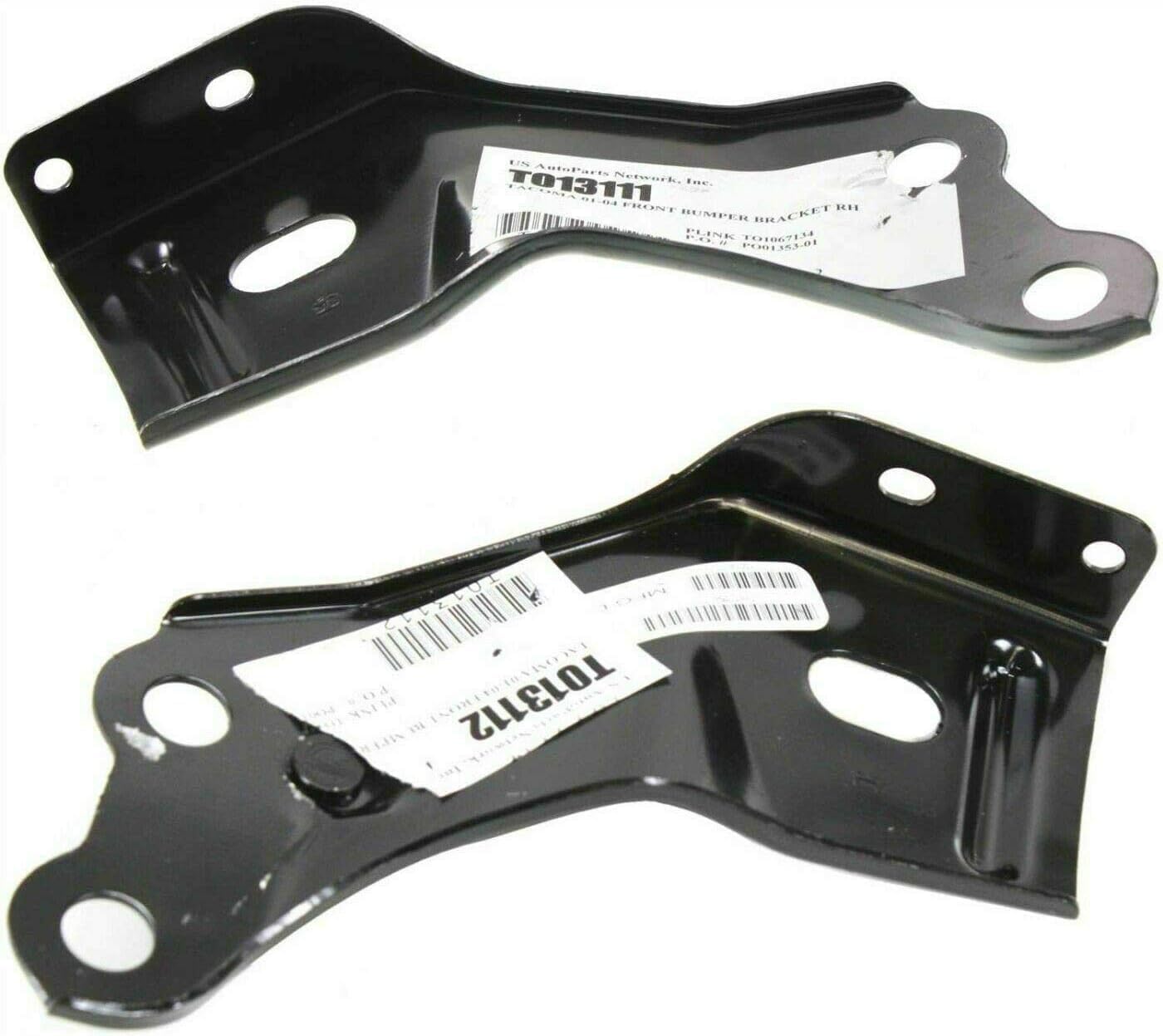 Front Bumper Chrome + Upper Cover + Lower Valance + Retainer + Brackets Left Driver And Right Side Direct Replacement Compatible With 2001-2004 Toyota Tacoma TO1002174 TO1087112