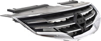 Front Grille Chrome Shell & Primed Insert Direct Replacement Compatible With 2010-2012 Nissan Altima NI1200236 62070ZX00A