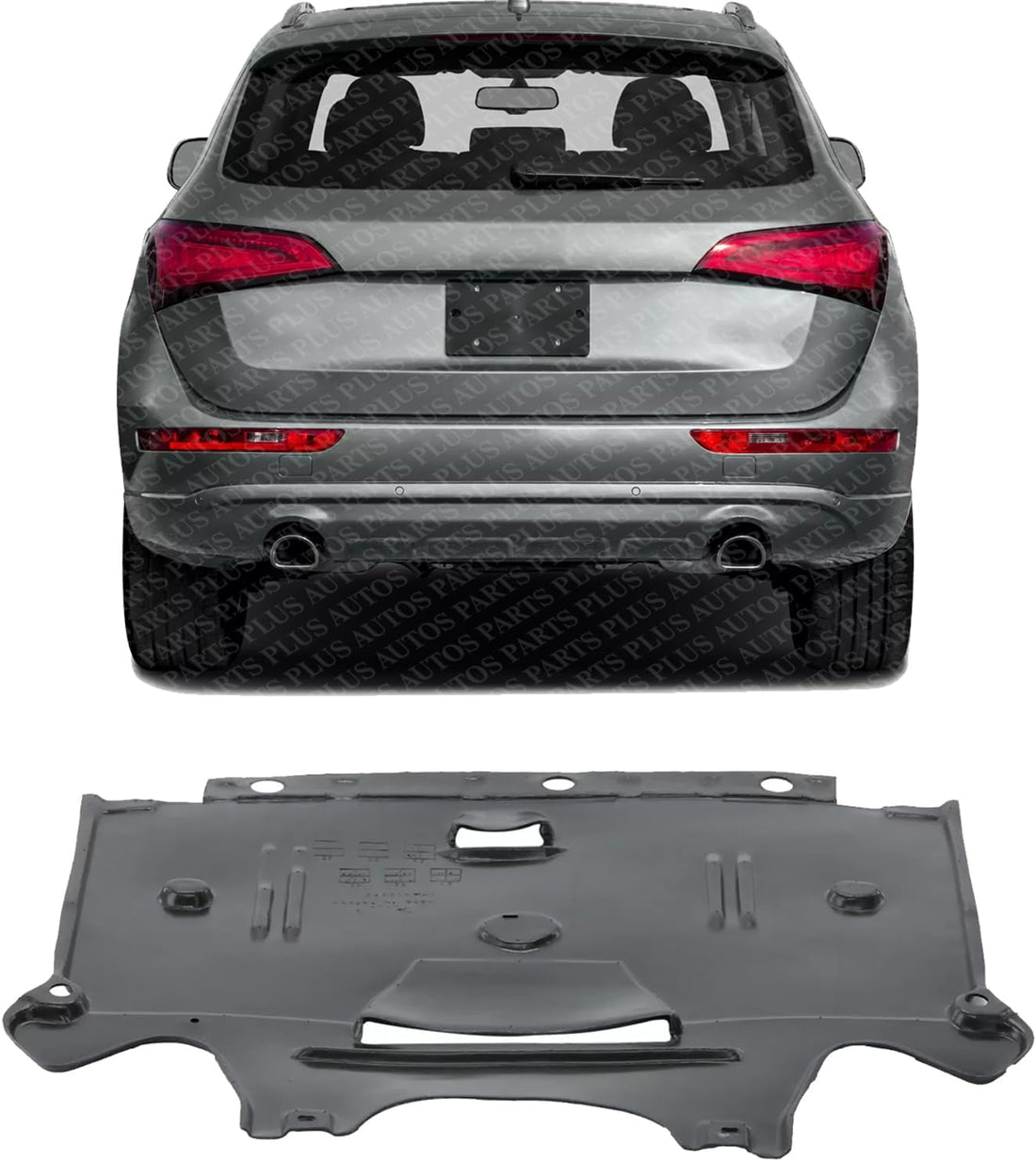 Rear Engine Splash Shield Under Cover Direct Replacement Compatible with 2009-2017 Audi Q5 AU1228139 AU1228120 8K1863822J