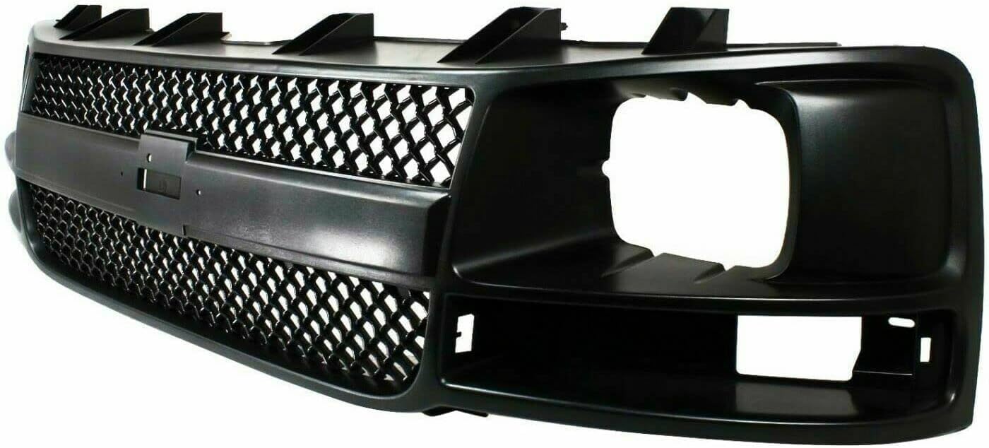 Front Grille Black Shell & Insert Direct Replacement Compatible With 2003-2017 Chevrolet Express/GMC Savana Van 1500 2500 3500 GM1200538 22816424