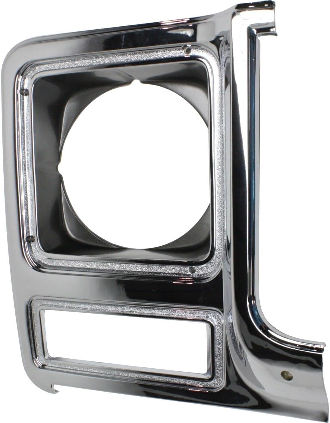 Front Grille Argent Shell And Insert + Head Lights Door Bezel Chrome Left & Right Side Direct Replacement Compatible With 1979-1980 Chevrolet/GMC C/K Series/Suburban