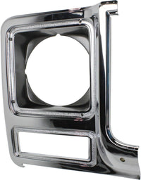 Front Grille Argent Shell And Insert + Head Lights Door Bezel Chrome Left & Right Side Direct Replacement Compatible With 1979-1980 Chevrolet/GMC C/K Series/Suburban