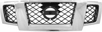 Front Bumper + Grille + Upper Cover + Lower Valance + Reinforcement + Headlight + Bracket + Fog Light Left & Right Side Direct Replacement Compatible With 2009-2017 Nissan Frontier