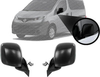 Set Of 2 Front Power Mirror Non-Towing Manual Folding Heated Textured Left Driver & Right Passenger Side Direct Replacement Compatible With 2013-2021 Nissan NI1321246 NI1320246