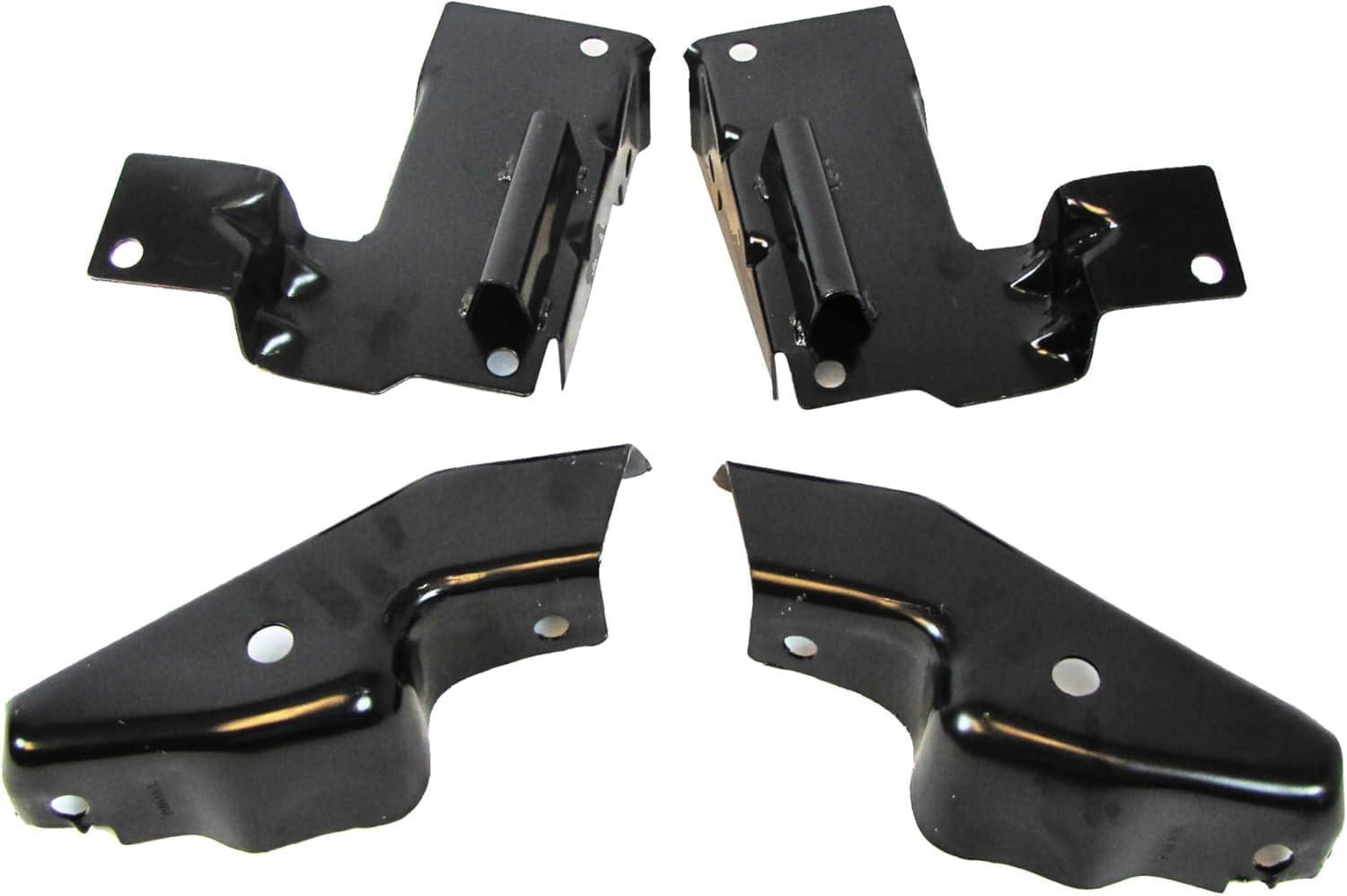 Front Bumper + Upper Cover + Lower Valance + Set Of 4 Bracket + Fog Lamps Left & Right Side Direct Replacement Compatible With 2003-2006 Chevy Silverado 1500/2002-2006 Avalanche