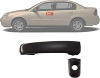 Front Exterior Door Handle Smooth Black with Keyhole Left Side Direct Replacement Compatible with 2004-2008 Chevrolet Malibu / 2006-2011 HHR FDH010147 22672194 22672201