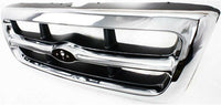 Front Grille Chrome Shell & Insert Direct Replacement Compatible With 1998-2000 Ford Ranger FO1200340 F87Z8200EAA