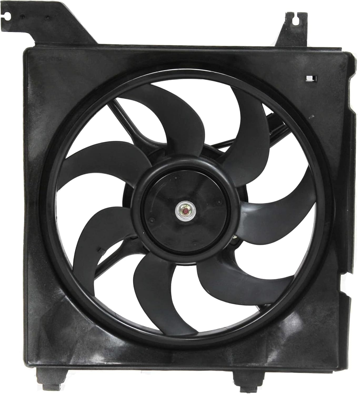 Front Radiator Cooling Fan Assembly Direct Replacement Compatible With 2001-2006 Hyundai Elantra / 2003-2008 Tiburon HY3115105 253502D001