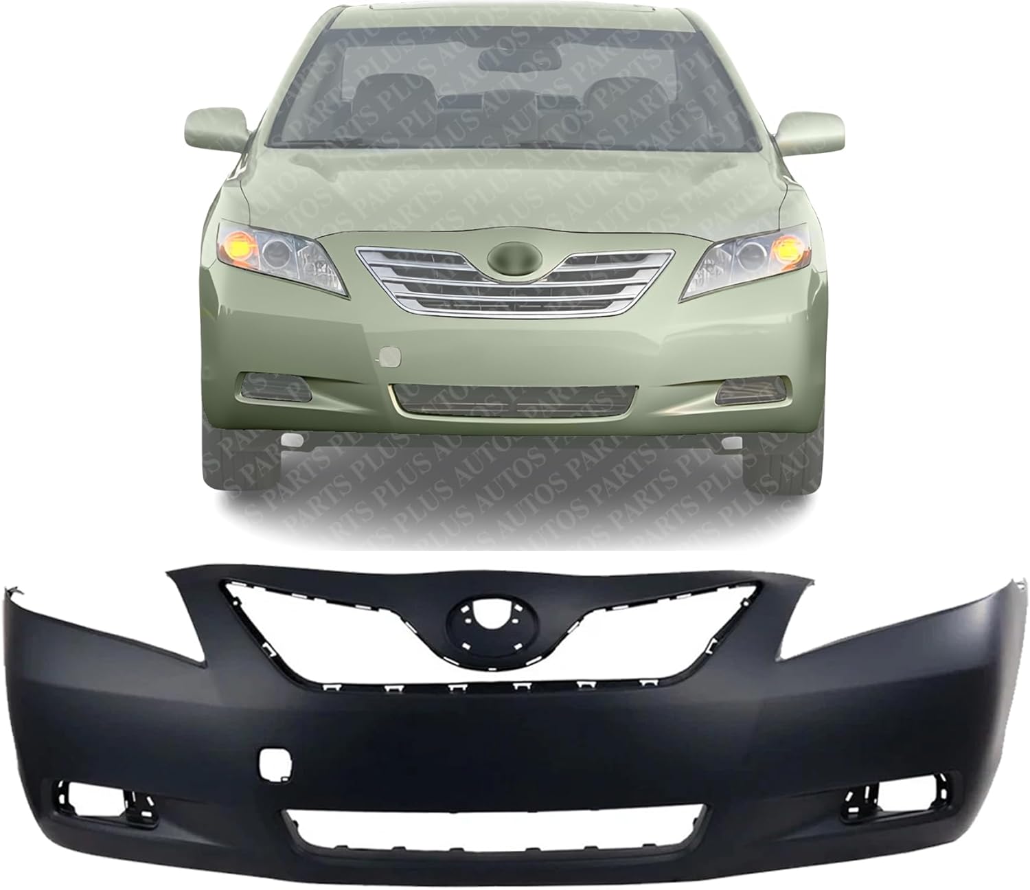 Front Bumper Cover Primed Direct Replacement Compatible With 2007-2009 Toyota Camry TO1000327 5211933943