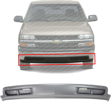 Front Bumper Lower Valance Air Deflector Primed Direct Replacement Compatible With 1999-2002 Chevrolet Silverado / 2000-2006 Tahoe GM1092168 15199825