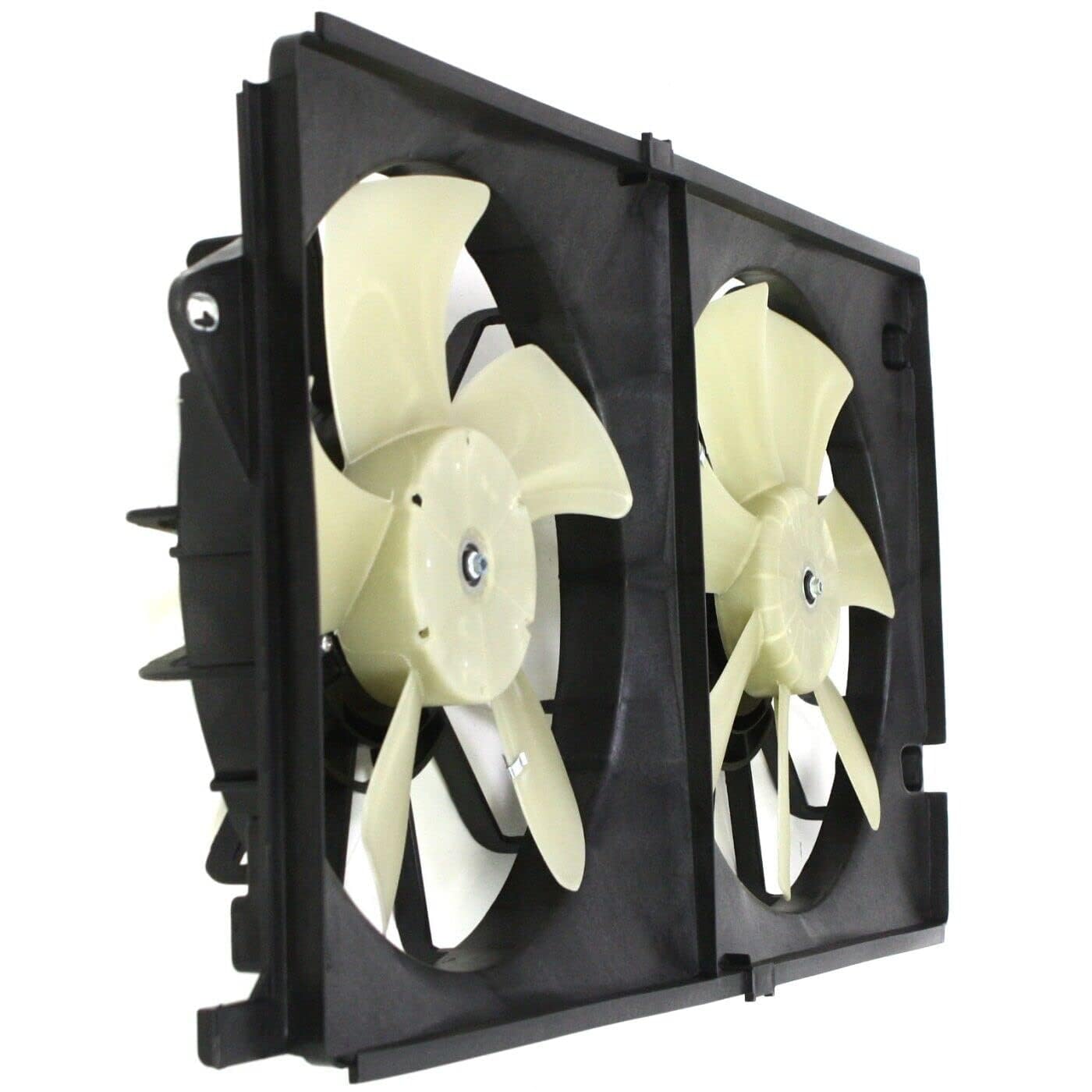 Front Dual Fan Shroud Assembly Direct Replacement Compatible with 2006-2011 Buick Lucerne GM3115189 21999691
