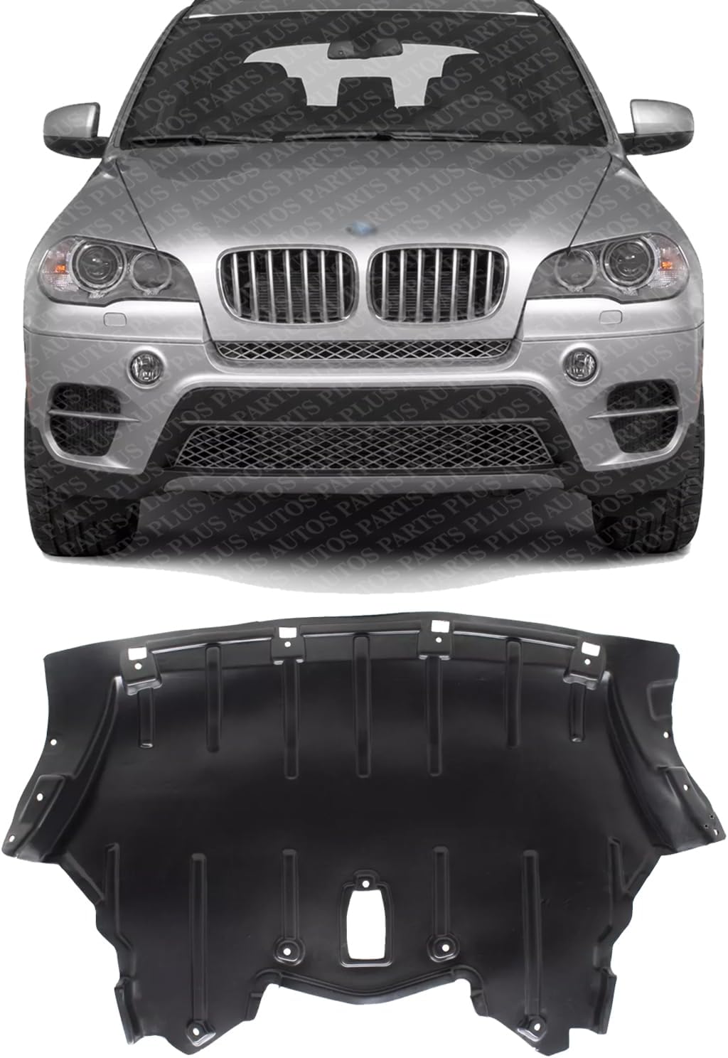 Front Engine Splash Shield Under Cover Direct Replacement Compatible with 2011-2013 BMW X5 BM1228177 51757233968
