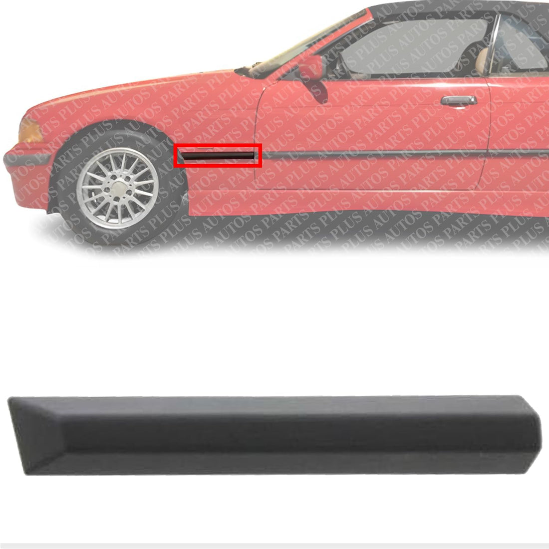Front Fender Molding Left Driver Side Direct Replacement Compatible With 1992-1999 BMW 3-Series BM1292101 51131960729