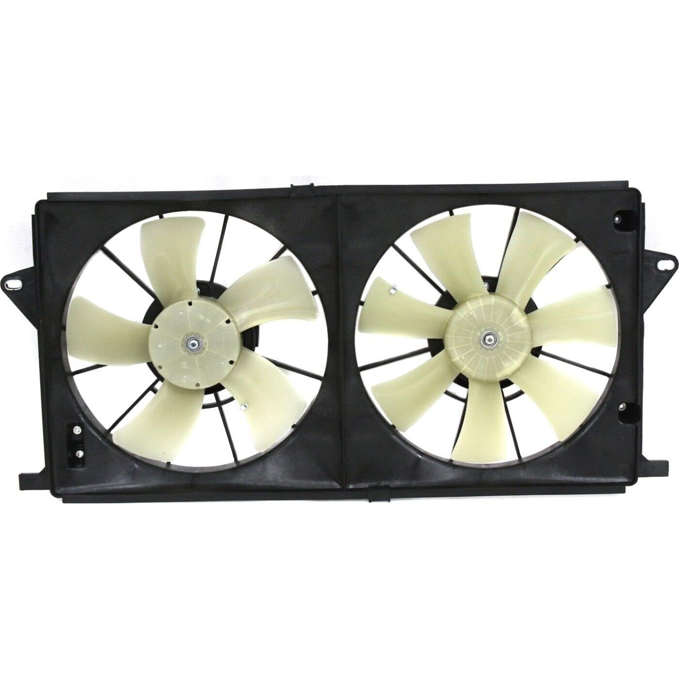 Front Dual Fan Shroud Assembly Direct Replacement Compatible with 2006-2011 Buick Lucerne GM3115189 21999691