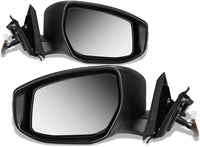Set Of 2 Front Power Mirror Manual Folding Heated Primed Plastic Left Driver & Right Passenger Side Direct Replacement Compatible With 2013-2018 Nissan Altima NI1321225 NI1320225