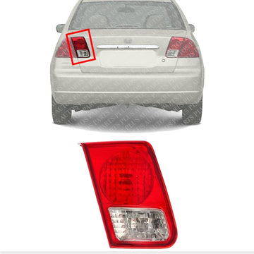Tail Light Inner Assembly Left Driver Side Direct Replacement Compatible With 2003-2005 Honda Civic HO2800152 34156S5BA01