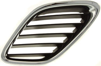 AUTOS PARTS PLUS Set Of 3 Front Center Grille + Left Driver & Right Passenger Side Chrome Shell & Black Insert Direct Replacement Compatible With 2003-2007 Saab 9-3 SB1200103 SB1200104 SB1200102