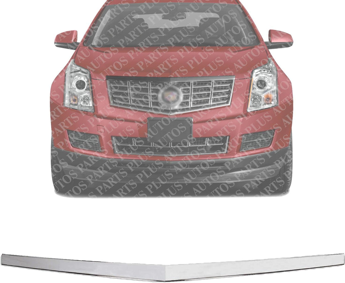 Front Hood Molding Chrome Direct Replacement Compatible With 2010-2016 Cadillac SRX GM1235120 22774203