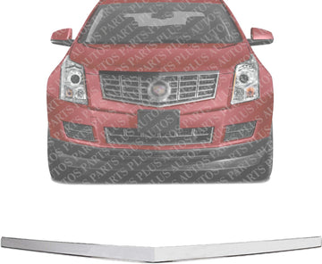 Front Hood Molding Chrome Direct Replacement Compatible With 2010-2016 Cadillac SRX GM1235120 22774203