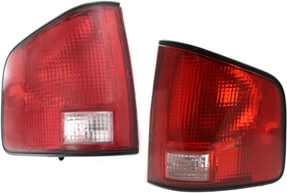 Set of 2 Tail Light Lens And Housing Right Passenger & Left Driver Side Direct Replacement Compatible With 1994-2004 Chevrolet S10 / GMC Sonoma GM2801124 GM2801168 GM2800124