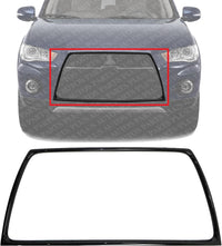 Front Grille Molding Primed Plastic Direct Replacement Compatible With 2010-2013 Mitsubishi Outlander MI1202101 6400C722