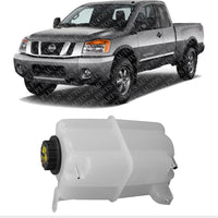 Front Radiator Coolant Reservoir Expansion Tank Assembly With Cap Direct Replacement Compatible With 2004-2015 Nissan Titan NI3014129 217109FF0A-PFM