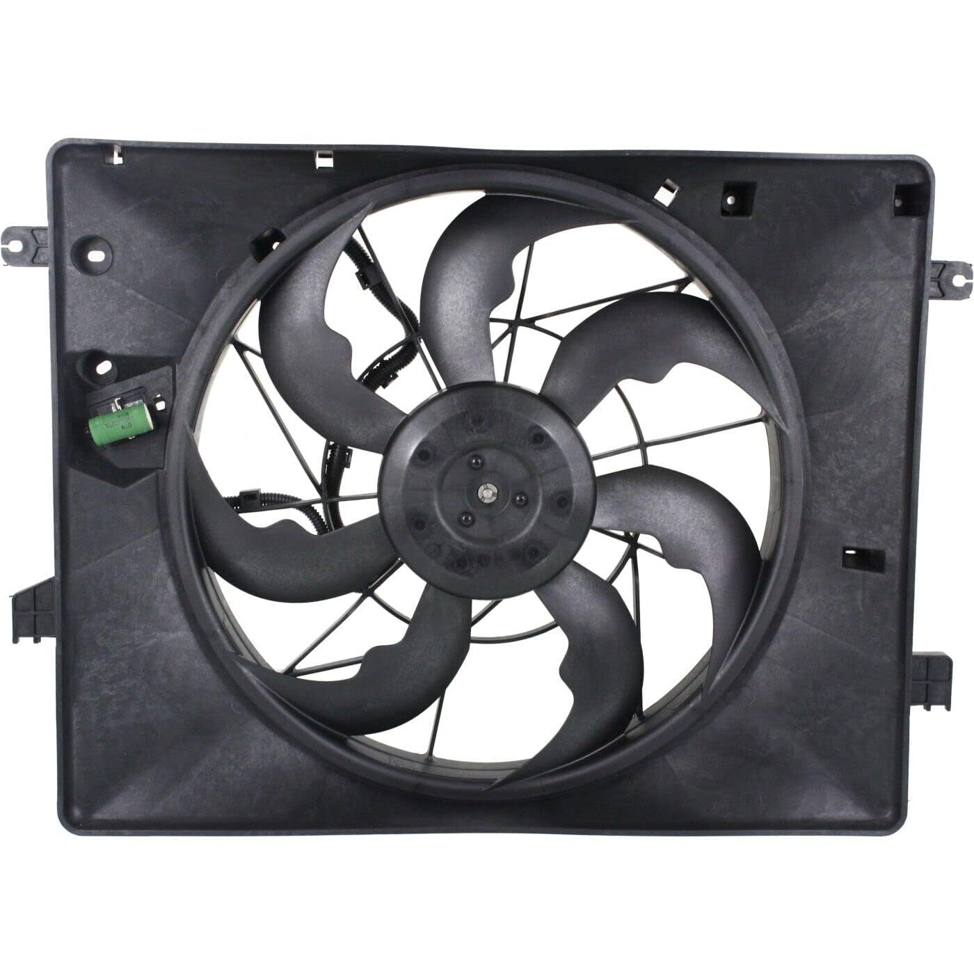 Front Radiator Single Fan Assembly Direct Replacement Compatible with 2013-2016 Hyundai Genesis Coupe HY3115148 253802M280