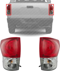 Set Of 2 Tail Light Assembly Left Driver & Right Passenger Side Direct Replacement Compatible With 2007-2009 Toyota Tundra TO2800165 TO2801165 815500C070 815600C070
