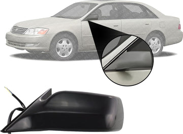 Front Power Mirror Non-Folding Heated Primed Left Driver Side Direct Replacement Compatible With 2000-2004 Toyota Avalon TO1320165 87940AC020C0