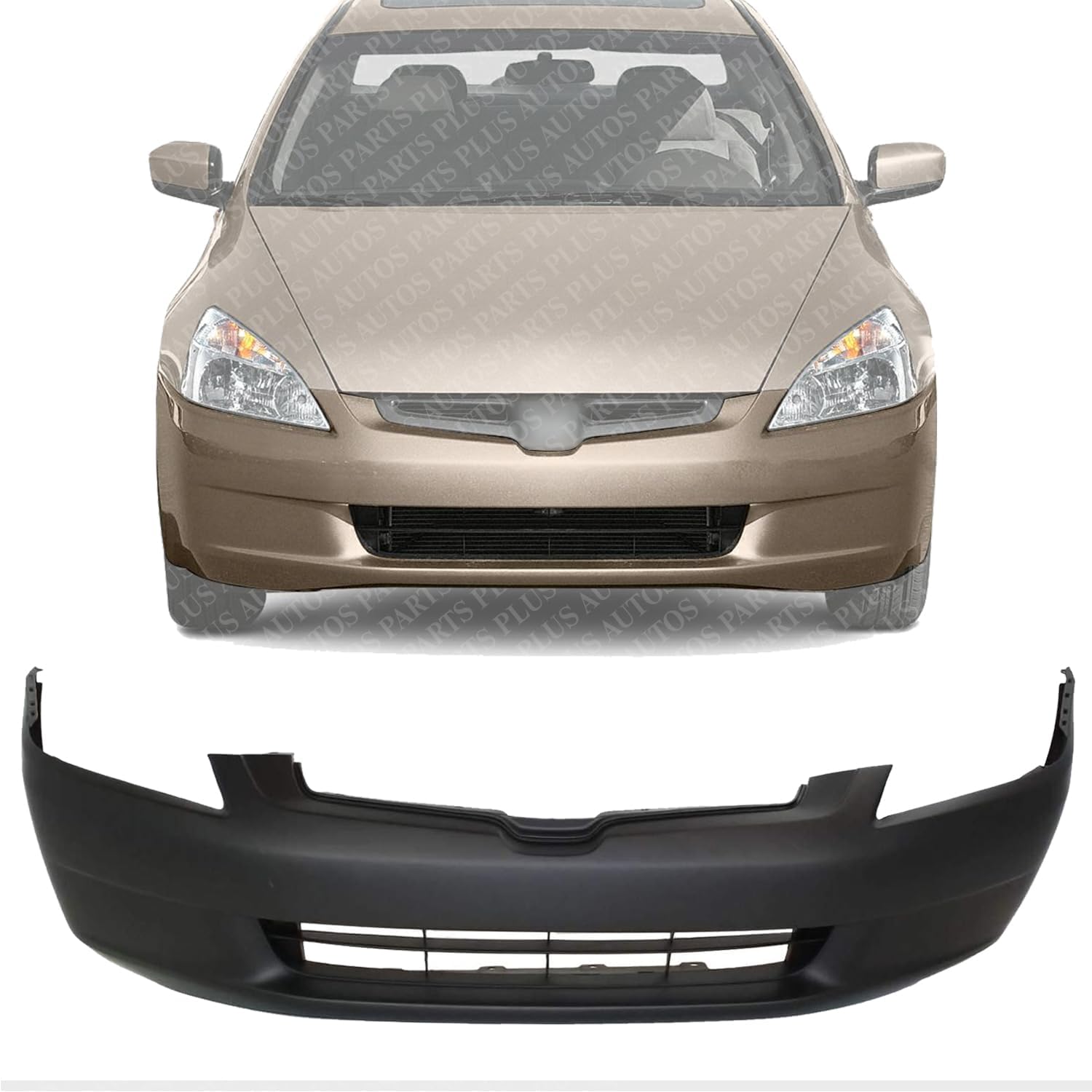 Front Bumper Cover Primed Direct Replacement Compatible With 2003-2005 Honda Accord HO1000210 04711SDAA90ZZ