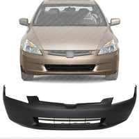Front Bumper Cover Primed Direct Replacement Compatible With 2003-2005 Honda Accord HO1000210 04711SDAA90ZZ